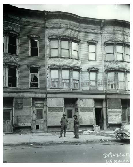 1960 Men taking a stroll 69 Osborn Street - Brownsville Brooklyn NY Old Vintage Photos and Images