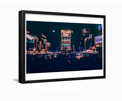 Times Square at night New York City 1963 Framed Photo