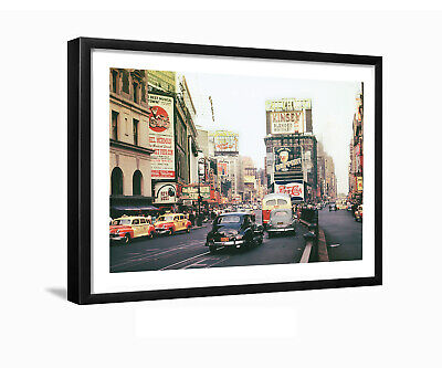 Times Square New York 1948 Vintage Photo Framed Ready to Hang 8"X10" Art