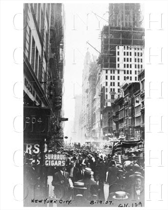 204 Broadway looking at Singer Building under construction Manhattan NYC Old Vintage Photos and Images