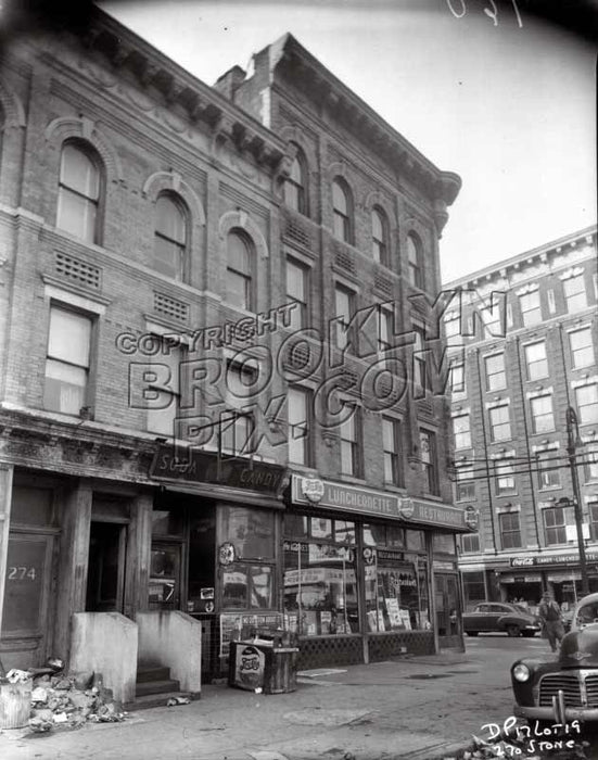 270 Stone Avenue at the southwest corner of Liberty Avenue, 1953 Old Vintage Photos and Images