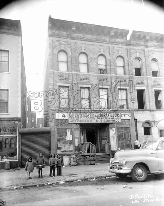 280 Stone Avenue showing new young residents of Brownsville, 1953 Old Vintage Photos and Images