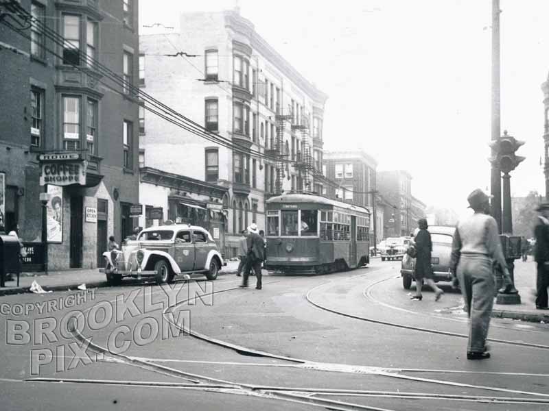Kingston Avenue south from Fulton Street, 1948