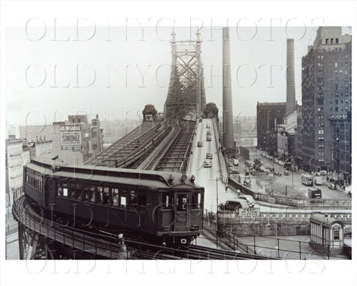 2nd Ave Train Queensboro Bridge 1935 Old Vintage Photos and Images