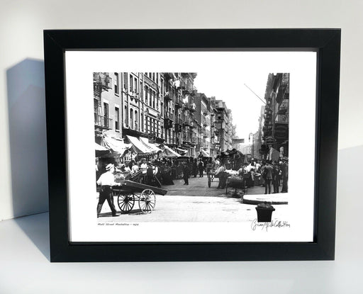 Mott Street Manhattan NYC New York 1907 Photo Framed Ready to Hang 8"X10" Art