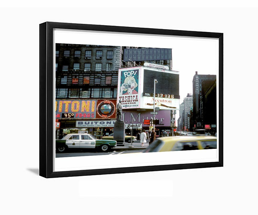 Times Square New York City Manhattan 1950s Framed Photo