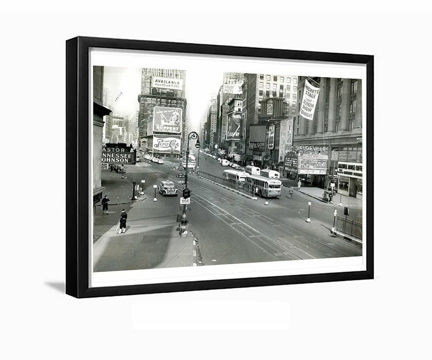 Annette Haven Looking from Times Square and 42nd Street Framed Photo