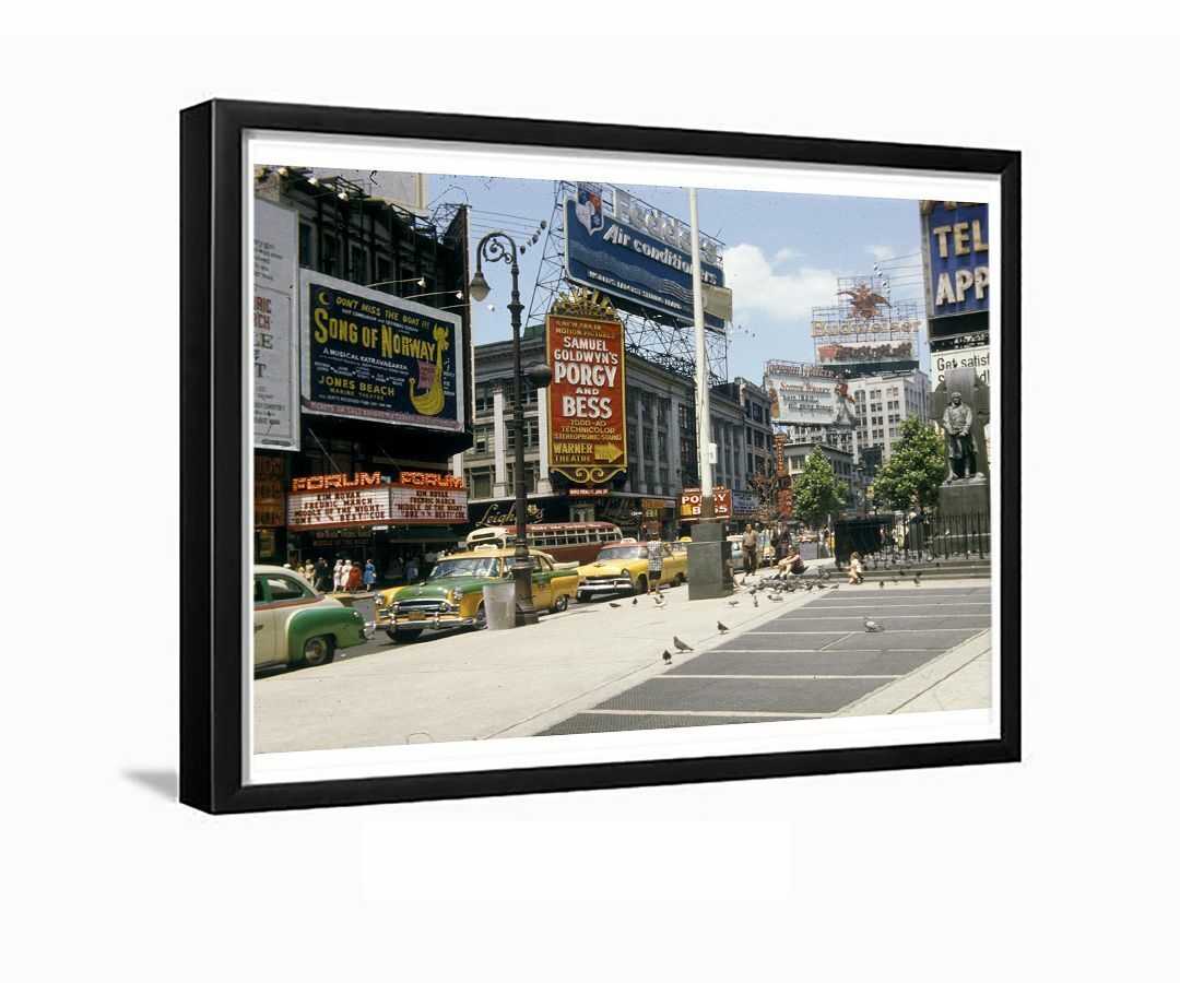 Times Square NYC Manhattan 1950s Framed Photo