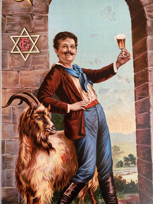 New York Brewery Canvas Advertisment Art Print Beer Vintage George Ehret’s 1890