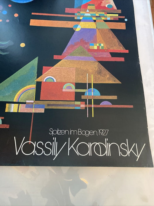 1980s Vintage Art Print Kandinsky Vassily Geometric Lithograph Bogen 1927