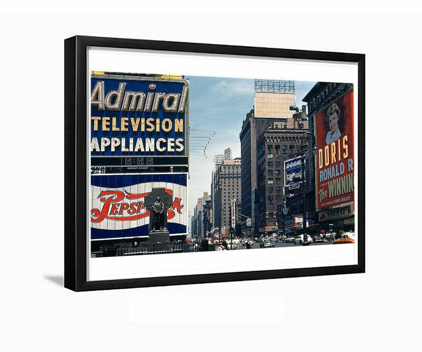 Admiral Television Billboard Times Square New York City 1950s Framed Photo
