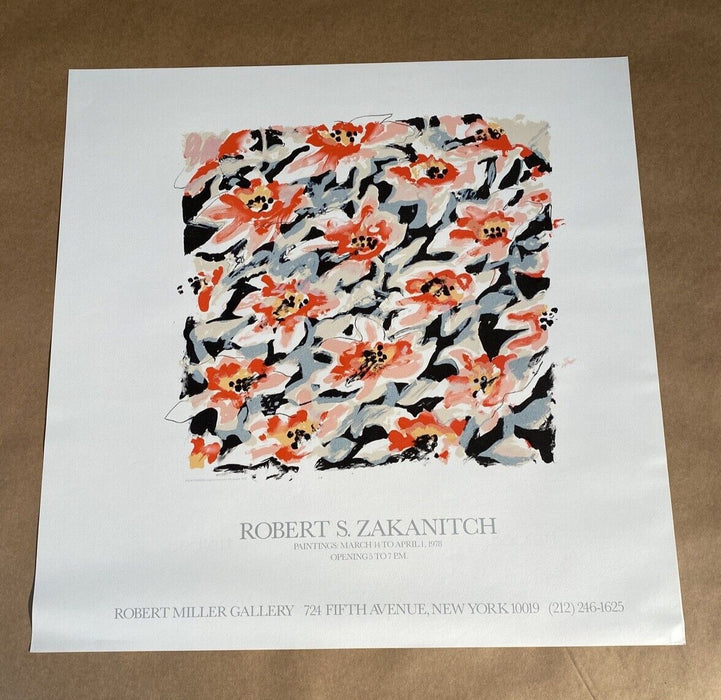 Robert S. Zakanitch Exhibition Lithograph Art Print 1978