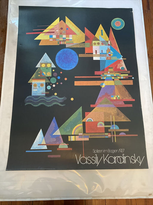 1980s Vintage Art Print Kandinsky Vassily Geometric Lithograph Bogen 1927