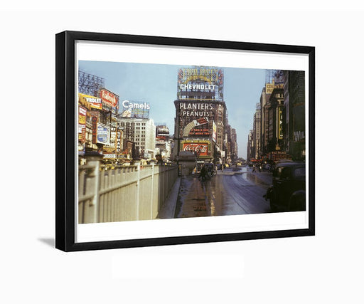 Times Square 1940 New York City Manhattan Chevrolet Framed Photo