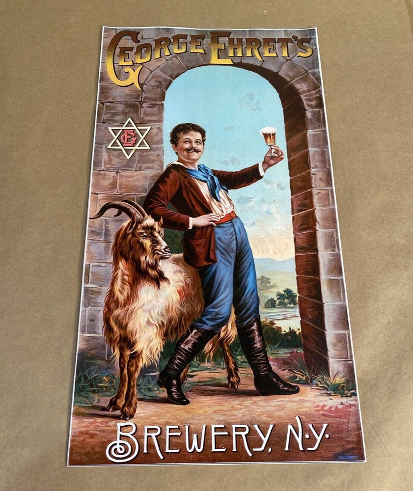 New York Brewery Canvas Advertisment Art Print Beer Vintage George Ehret’s 1890