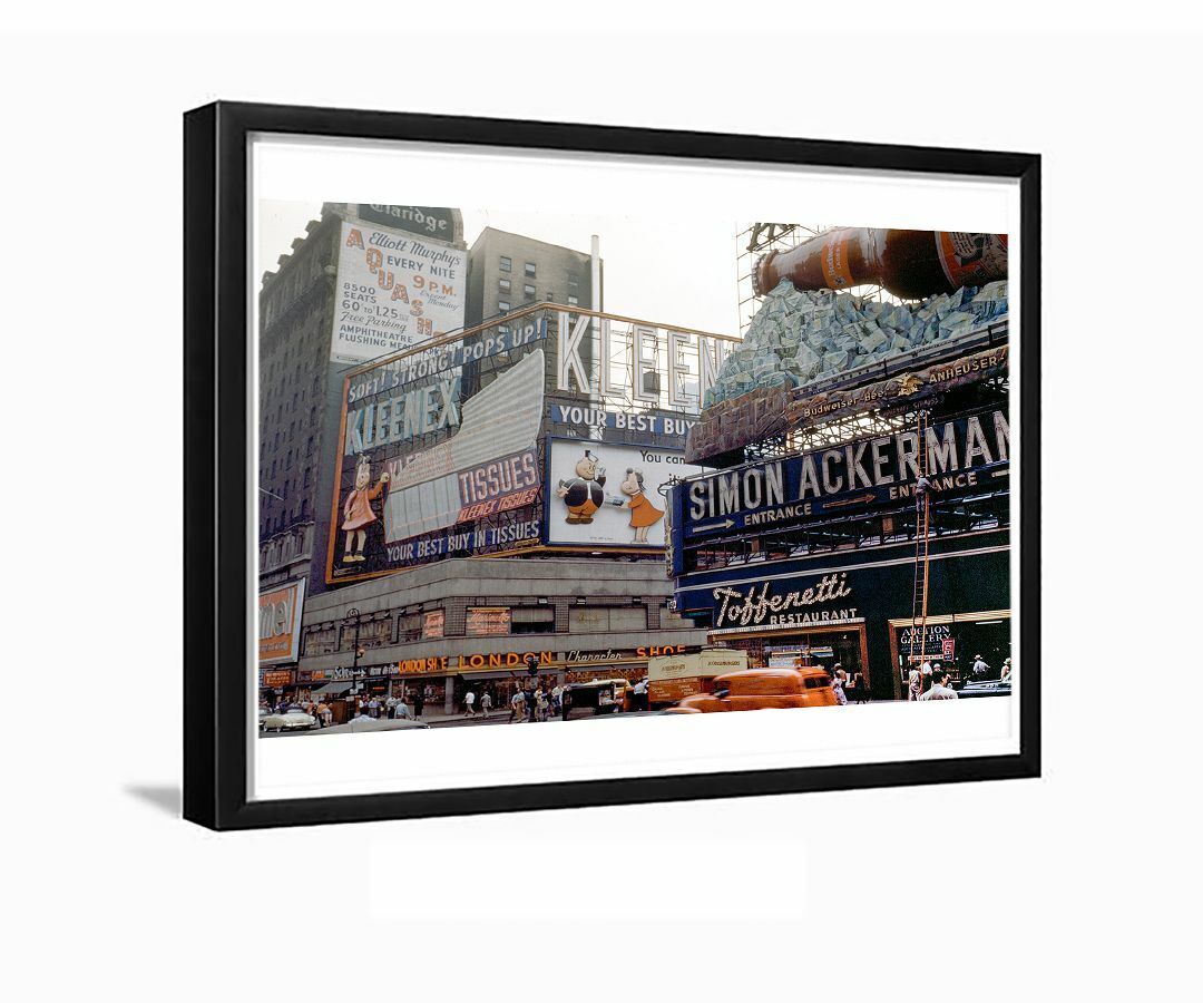 Kleenex Tissues Billboard Times Square New York City 1950s Framed Photo