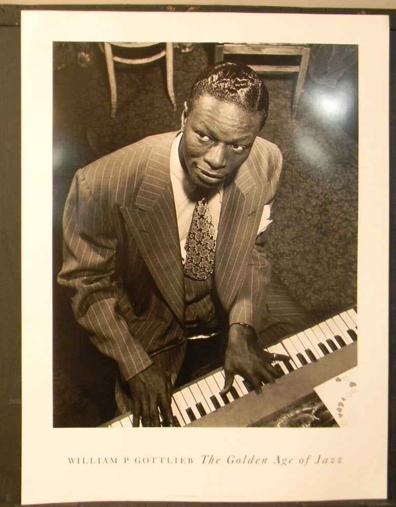 Nat King Cole - Jazz legend by William Gottlieb  - Vintage Art Poster