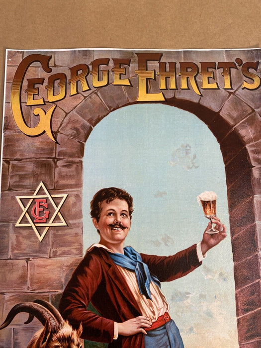 New York Brewery Canvas Advertisment Art Print Beer Vintage George Ehret’s 1890