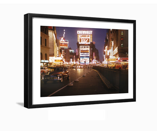 Times Square 1954 NYC Manhattan Vintage Photo Framed Ready to Hang 8"X10" Art