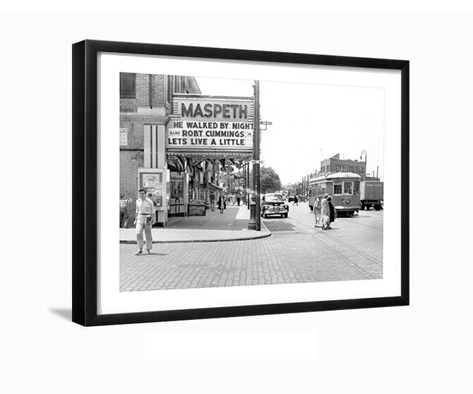 Maspeth Queens Theater Vintage Photo Framed Fine Art Print