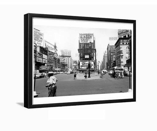 Times Square New York City West 46th St 1940s nyny119 Framed Photo