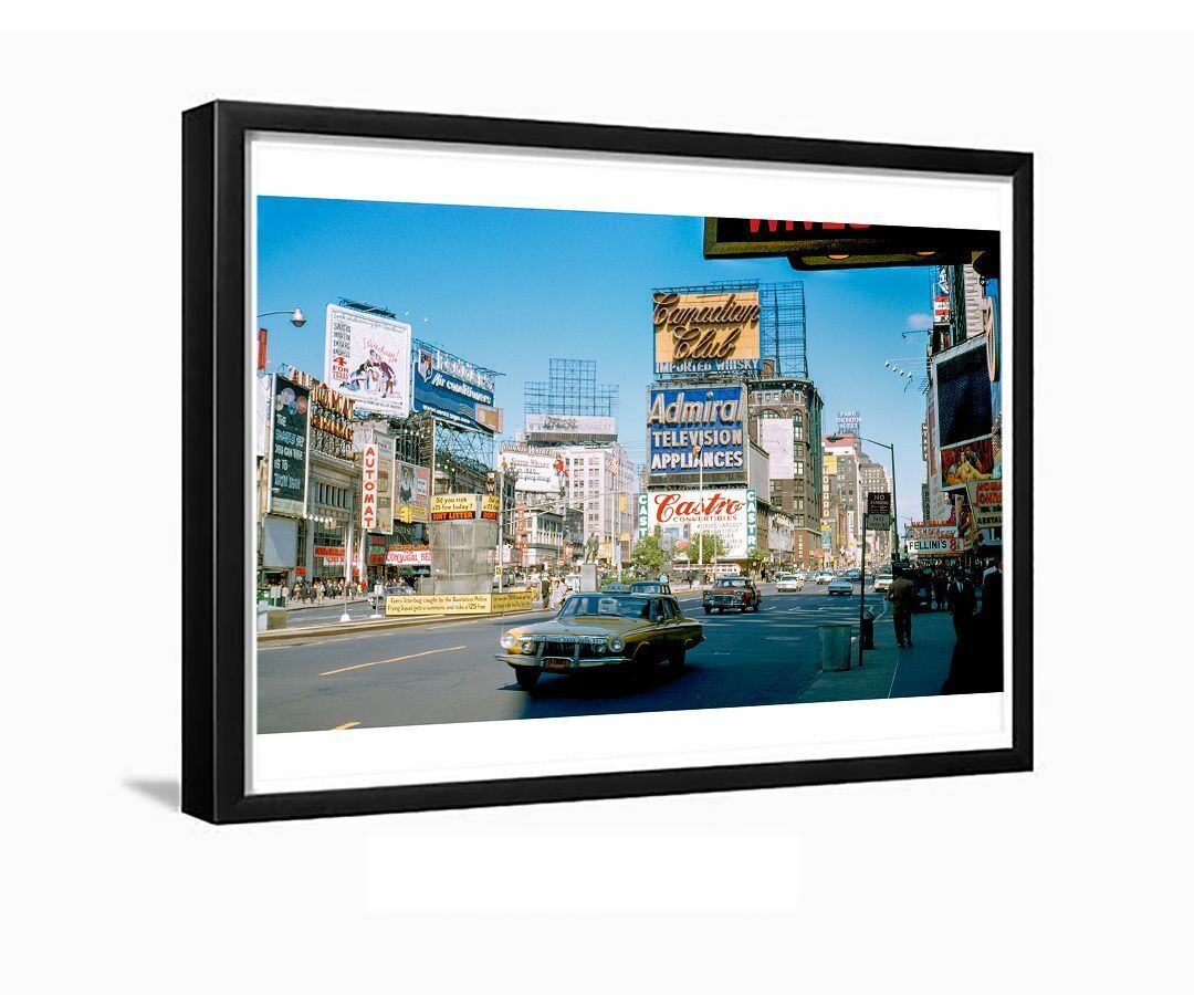 Canadian Club Whisky Billboard Times Square New York City 1950s Framed Photo