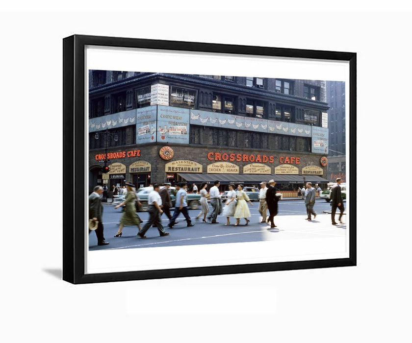 Crossroads Cafe Times Square New York City 1952 Framed Photo