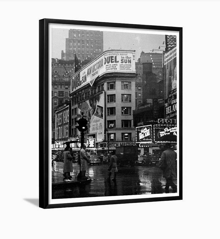 Times Square The Globe New York City Manhattan 1950's Framed Photo