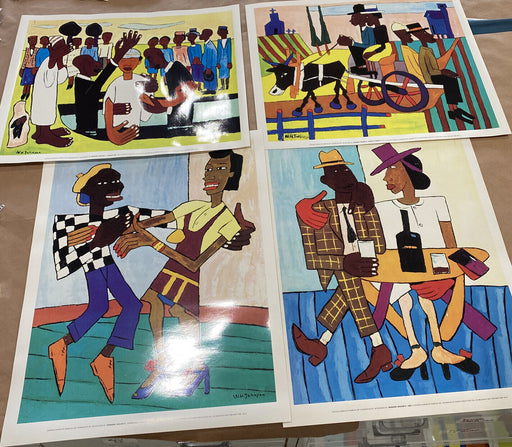 William H. Johnson Jazz Dance Fine Art Prints African American Art Set Of 4