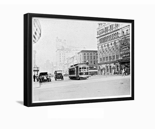 Times Square trolley from West 44th Street  1908 Framed Photo