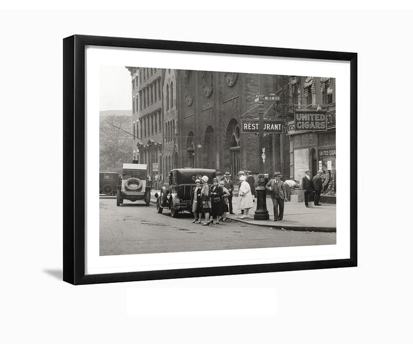 7th Avenue & West 14th St. Manhattan NYC Vintage Framed Photo New York Art Print
