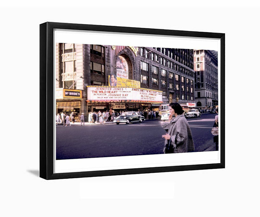 Times Square New York City The Paramount Manhattan 1952 Framed Photo