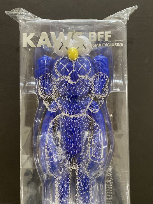 KAWS BFF MoMA Blue Exclusive Figure 2017 Medicom Toy with Original Receipt