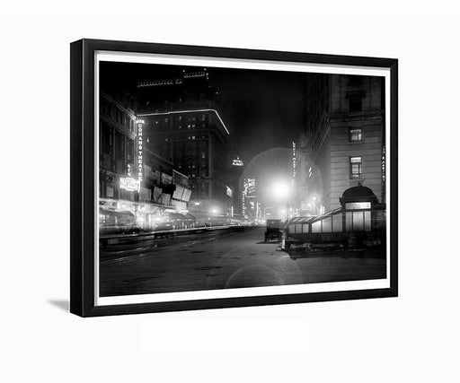 Broadway at night from Times Square, New York City 1912 Framed Photo