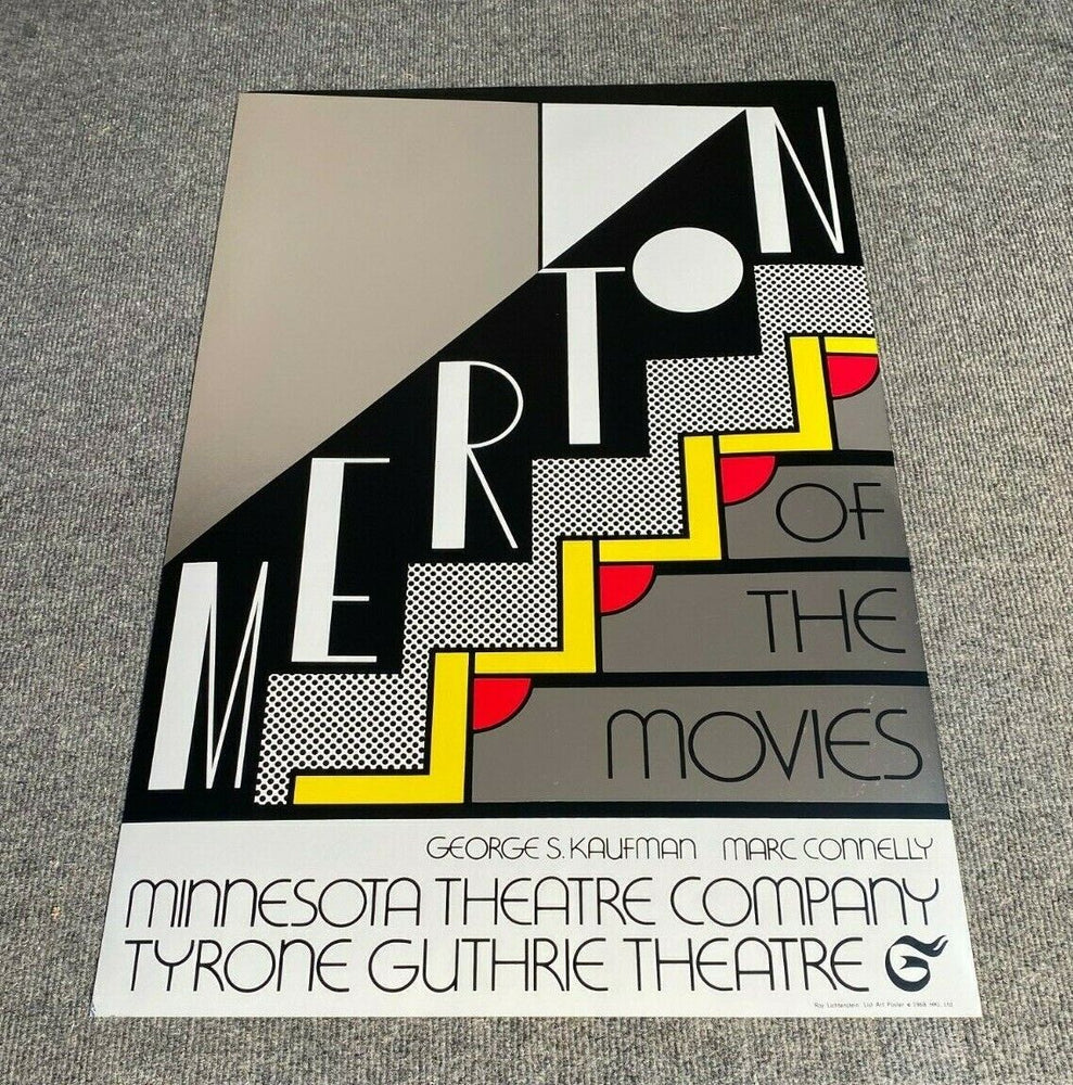 ROY LICHTENSTEIN, Rare Serigraph, Merton of the Movies, 1968 Foil Print
