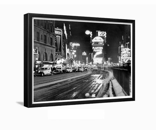 Times Square after snow storm Manhattan NYC 1939 Framed Photo
