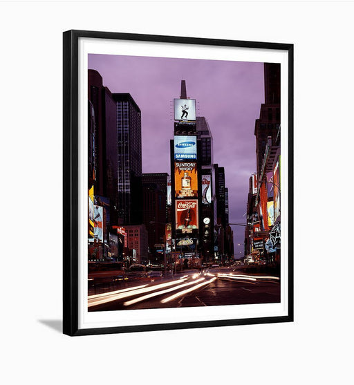 Times Square New York City at Night Framed Photo