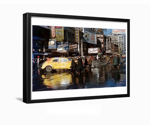 Times Square Taxi 1944 New York City Manhattan Framed Photo