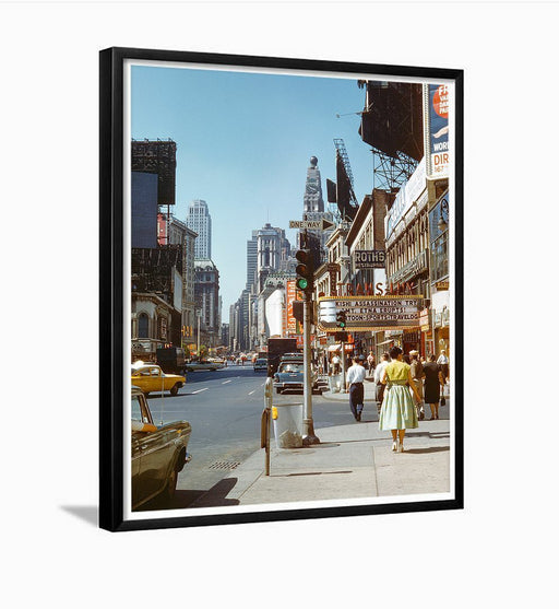 Times Square Sidewalk 1958 New York City Framed Photo