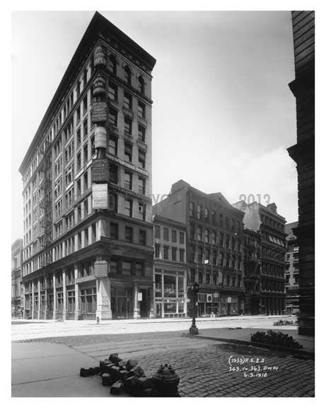 349 to 363 Broadway   1912 - Tribeca Downtown Manhattan NYC Old Vintage Photos and Images