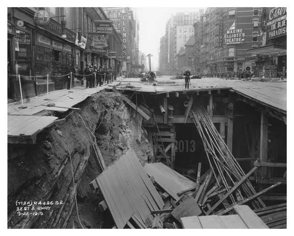 38th Street & Broadway  - Midtown Manhattan 1915 A Old Vintage Photos and Images