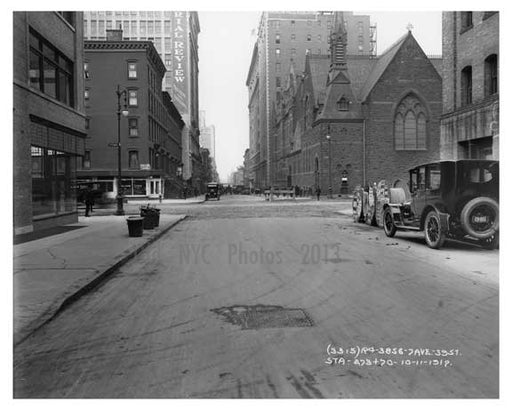 39th Street looking at the 7th Avenue intersection 1917 Chelsea NYC Old Vintage Photos and Images