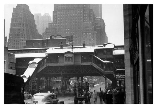 3rd Ave L station 1940s - Lower East Side  - Downtown Manhattan Old Vintage Photos and Images