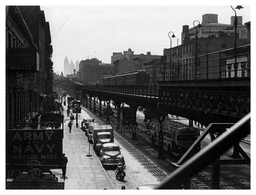 3rd Avenue Near 14th Street looking south - Lower East Side - Manhattan - New York,NY Old Vintage Photos and Images
