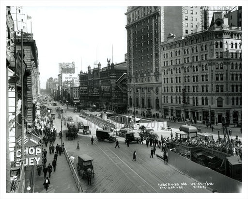 42nd & 7th Avenue 1914 - Midtown Manhattan Old Vintage Photos and Images