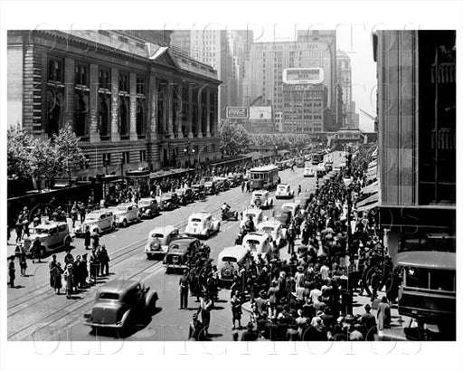 42nd St West from 5th Ave Manhattan NYC 1939 Old Vintage Photos and Images