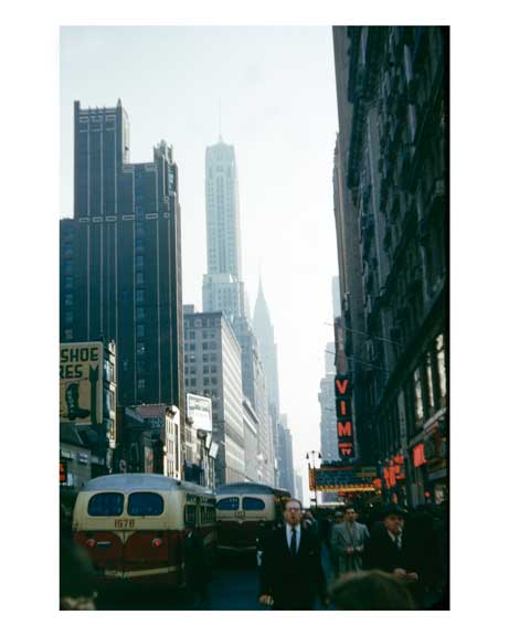 42nd Street looking east with the Chrysler Building in the background Midtown Manhattan Old Vintage Photos and Images