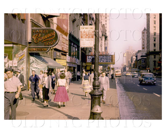 42nd Street towards Times Square 1950 Old Vintage Photos and Images