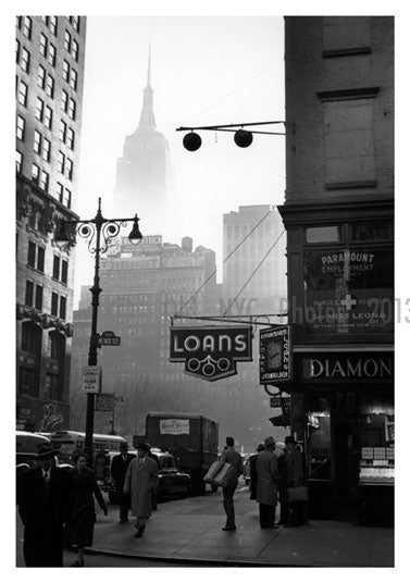 43rd & 6th Ave 1950's Midtown Manhattan Old Vintage Photos and Images