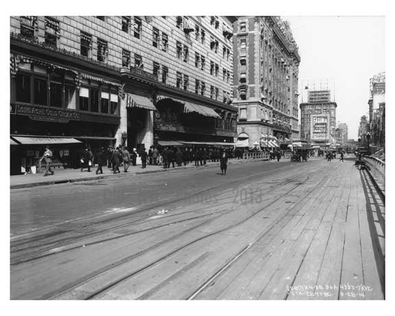 43rd Street & 7th Avenue - Midtown - Manhattan  1914 Old Vintage Photos and Images